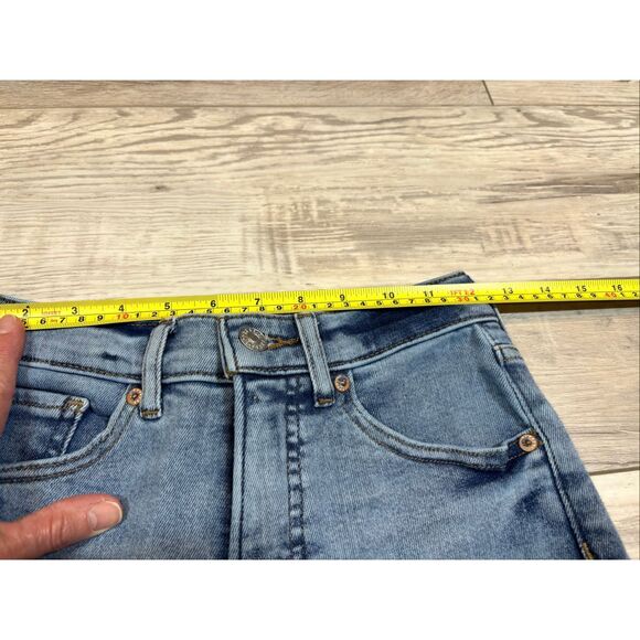 Express high-rise cropped skinny distressed jeans size 0 - Picture 8 of 12